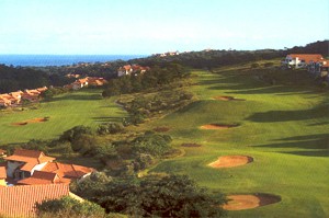 View over 16th and 17th holes